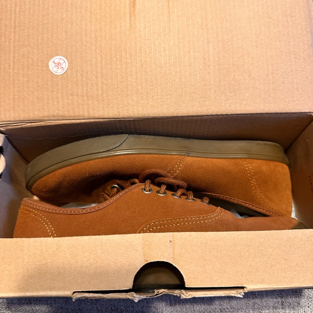 Vans Brown Sneakers Moccasin-Style Leather - Picture 3 of 4
